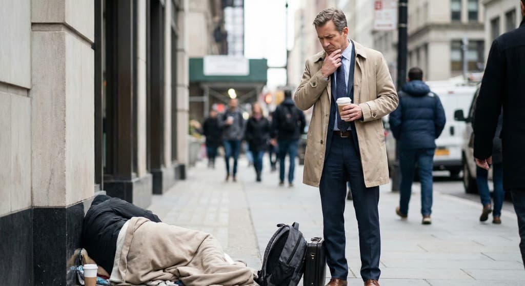 Donor looking at homelessness